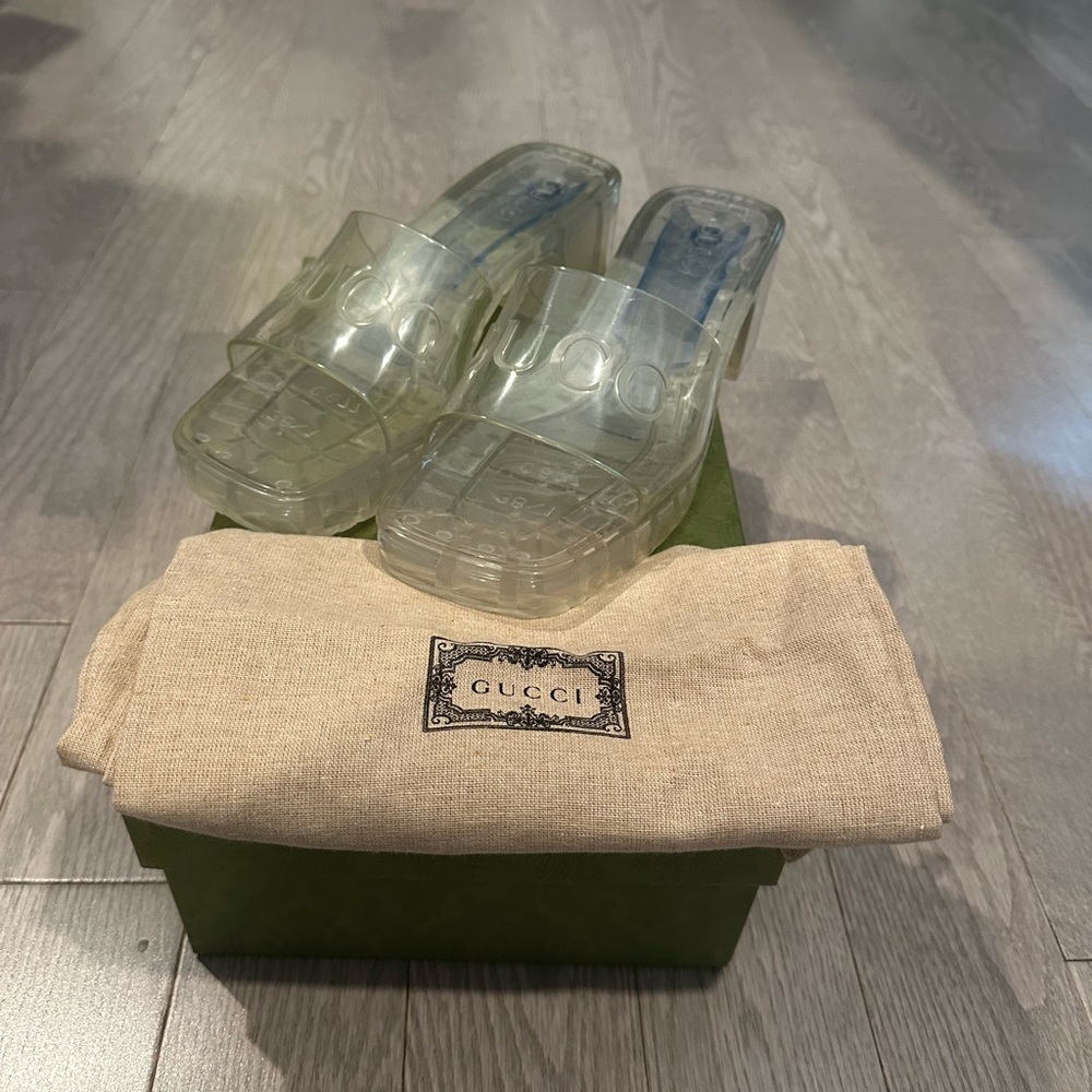 Gucci Women's Transparent Mules - Picture 2 of 4